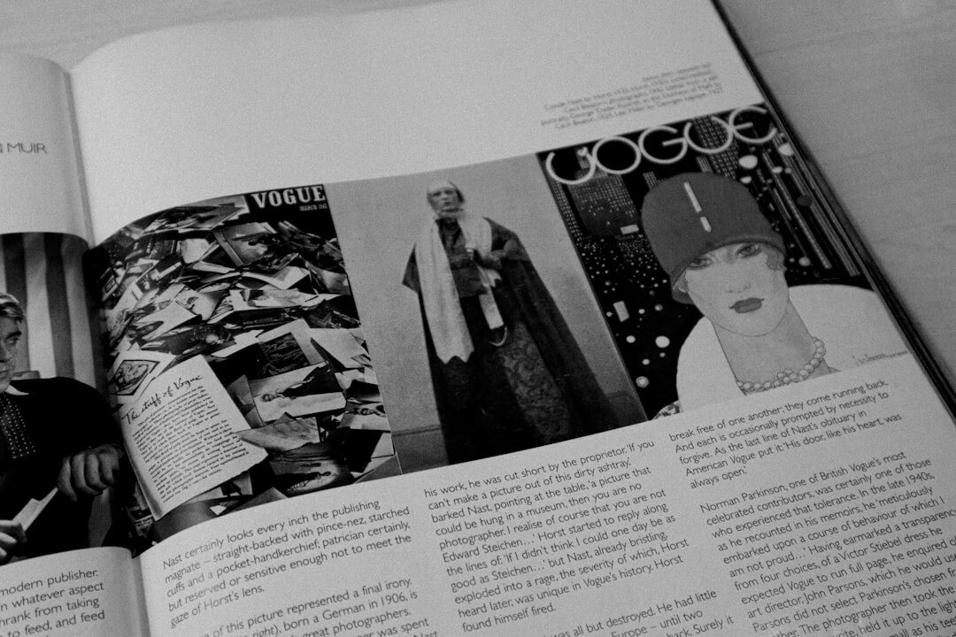 magazine spread